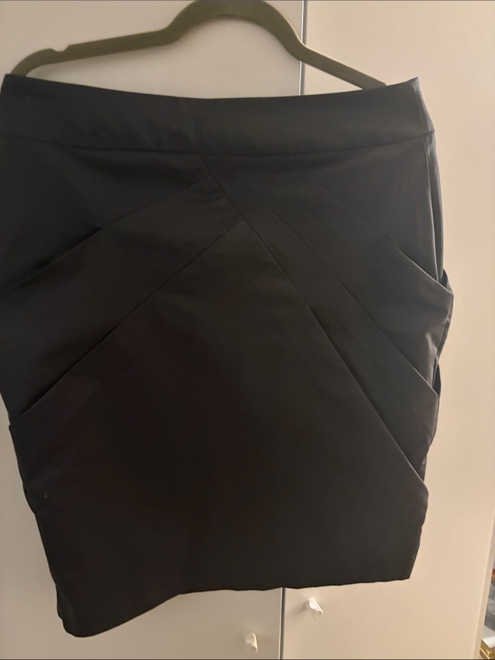 Ronen Chen Black Panel Detail Pencil Skirt